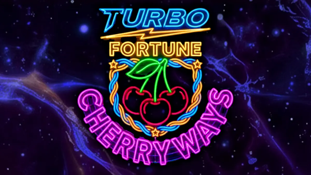 Interface vibrante e neon do slot Turbo Fortune Cherryways com símbolos de frutas brilhantes.